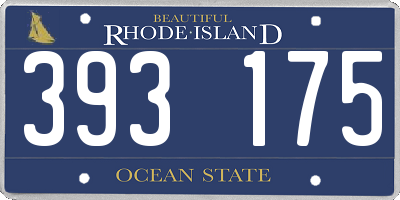 RI license plate 393175