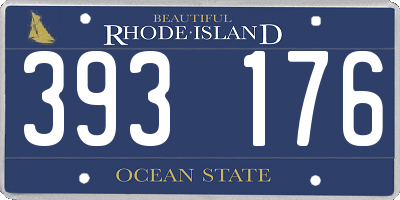 RI license plate 393176