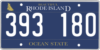 RI license plate 393180