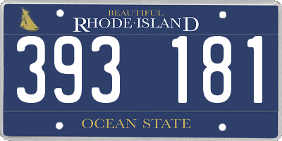 RI license plate 393181