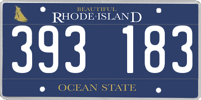 RI license plate 393183