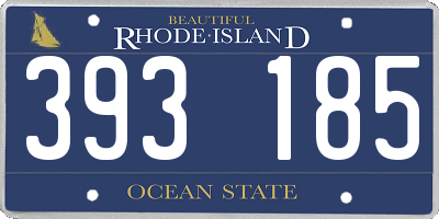 RI license plate 393185