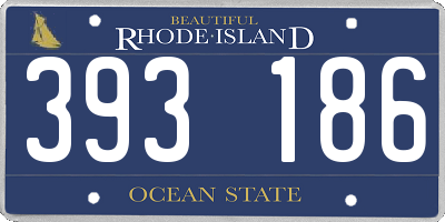 RI license plate 393186