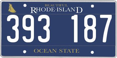 RI license plate 393187