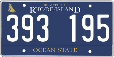 RI license plate 393195