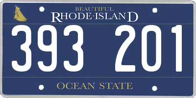 RI license plate 393201