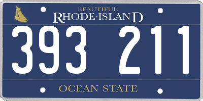 RI license plate 393211