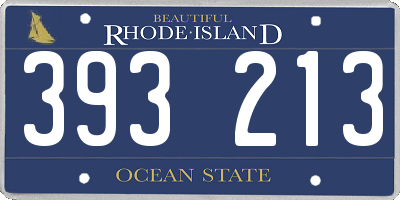 RI license plate 393213