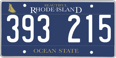 RI license plate 393215