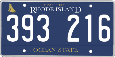 RI license plate 393216
