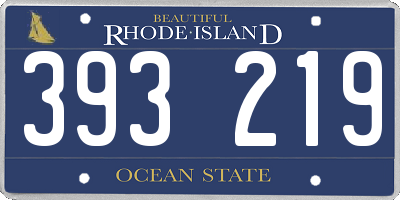 RI license plate 393219
