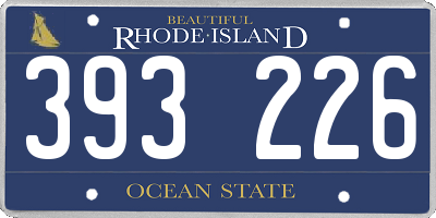 RI license plate 393226