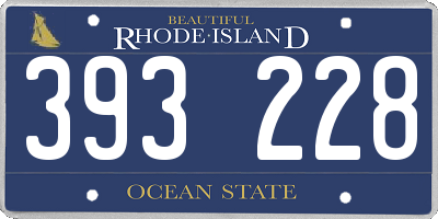 RI license plate 393228