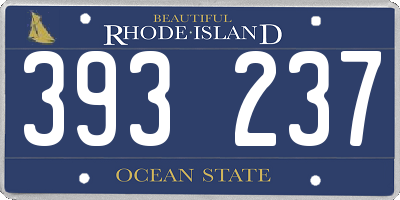 RI license plate 393237