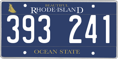 RI license plate 393241