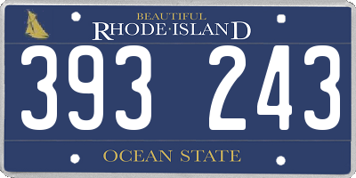 RI license plate 393243