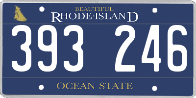 RI license plate 393246