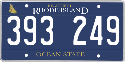 RI license plate 393249