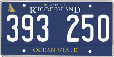 RI license plate 393250