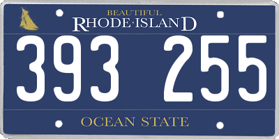 RI license plate 393255