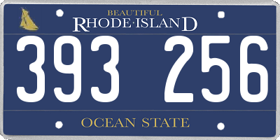 RI license plate 393256