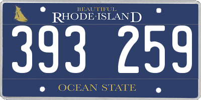 RI license plate 393259