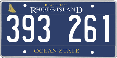 RI license plate 393261
