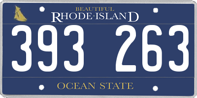 RI license plate 393263