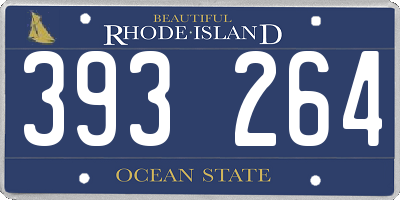 RI license plate 393264