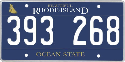 RI license plate 393268