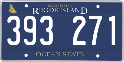 RI license plate 393271