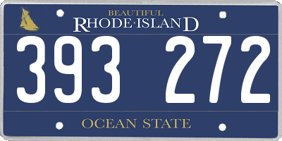 RI license plate 393272