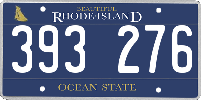 RI license plate 393276
