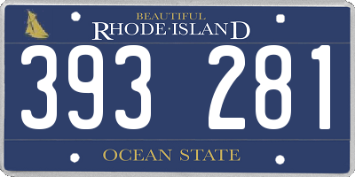 RI license plate 393281