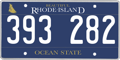 RI license plate 393282