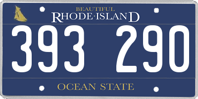 RI license plate 393290