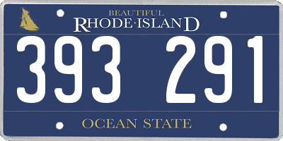 RI license plate 393291