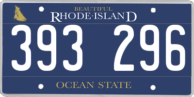 RI license plate 393296