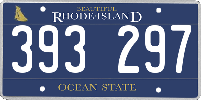RI license plate 393297