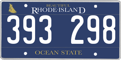 RI license plate 393298