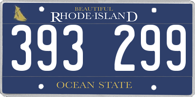 RI license plate 393299