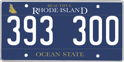RI license plate 393300