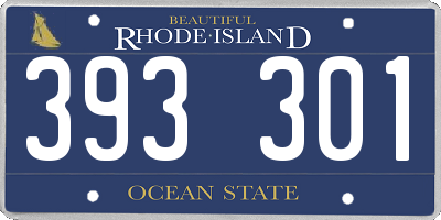 RI license plate 393301