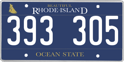 RI license plate 393305