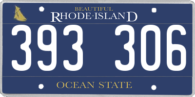 RI license plate 393306