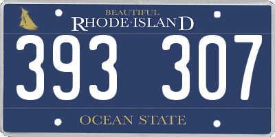 RI license plate 393307