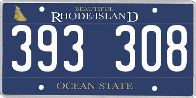 RI license plate 393308
