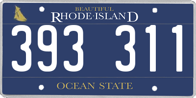 RI license plate 393311