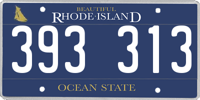 RI license plate 393313