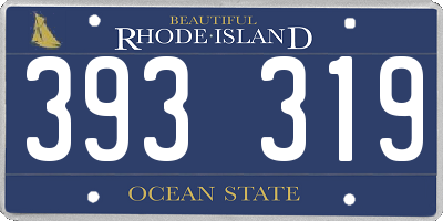 RI license plate 393319